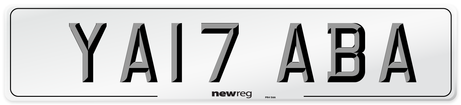 YA17 ABA Number Plate from New Reg
